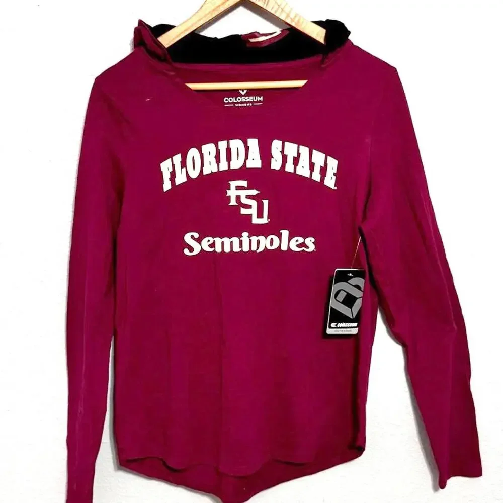 FSU Seminoles Hoodie Women's Medium NWT Florida State *SEE NOTES Colosseum Logo - Picture 1 of 8